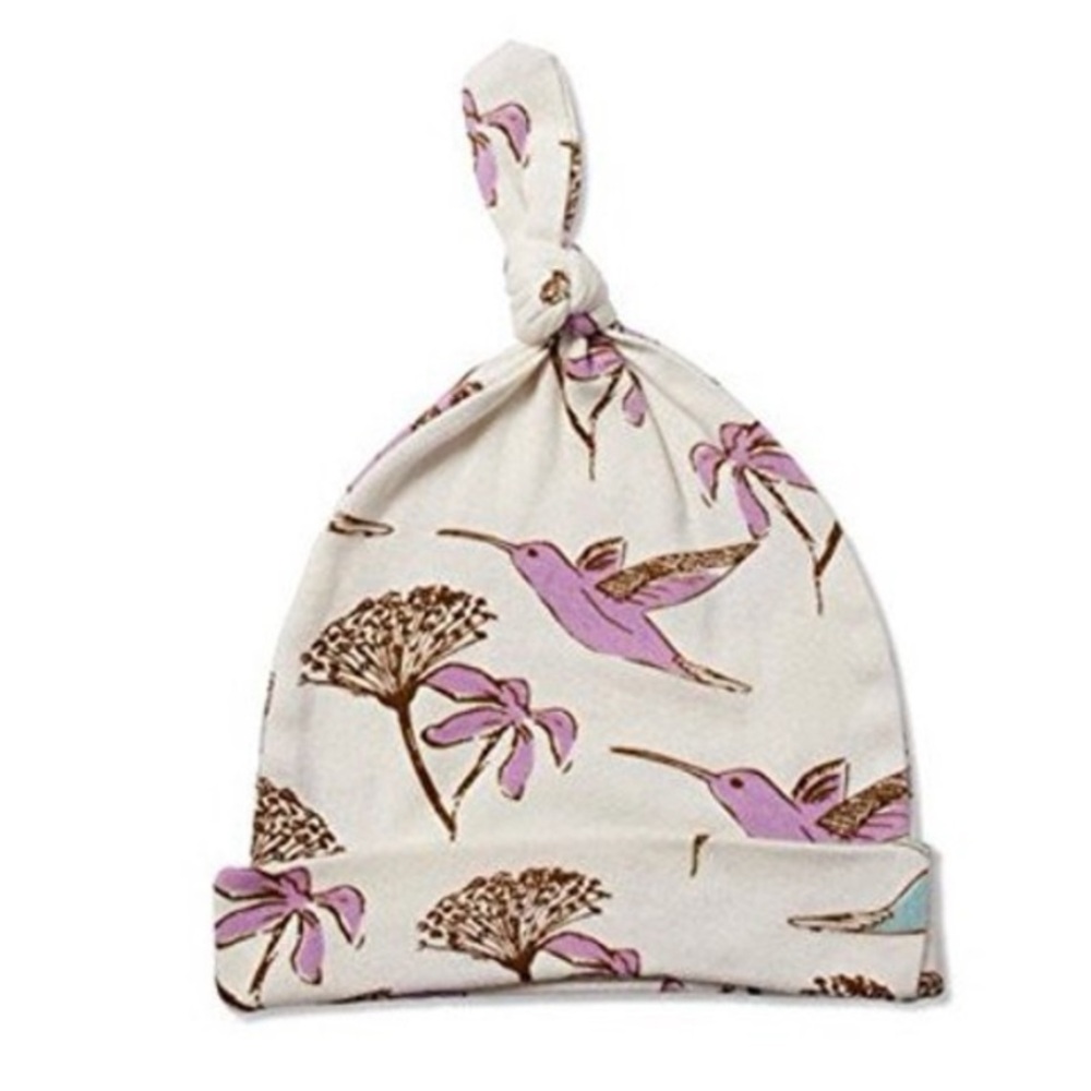 NWT - Milkbarn Hummingbird Organic Knotted Beanie Hat
